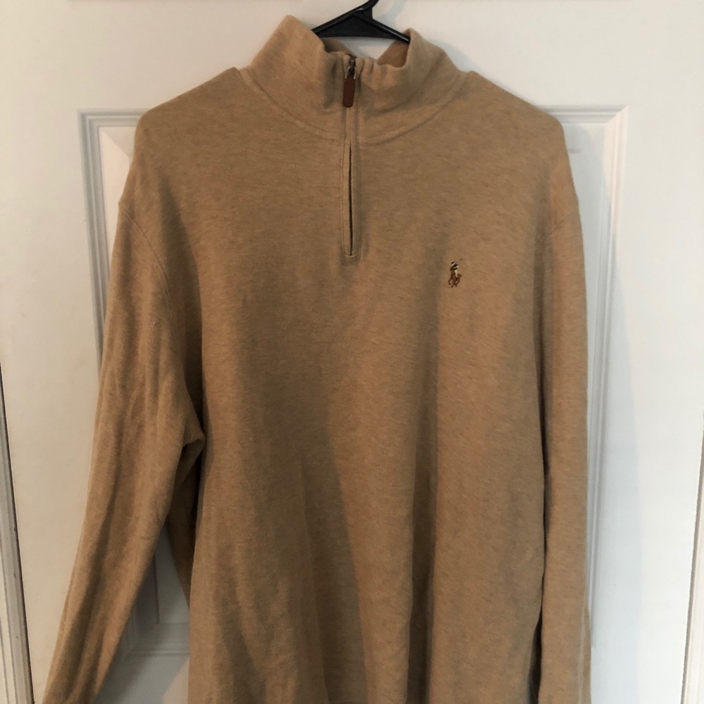 Beige Ralph Lauren Polo Quarter Zip